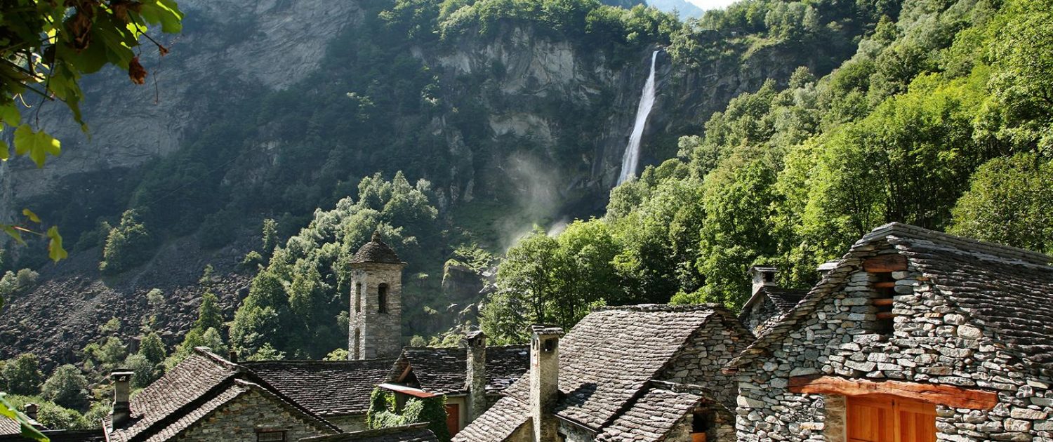 Der Wasserfall Foroglio im Val Bavona - Ticino